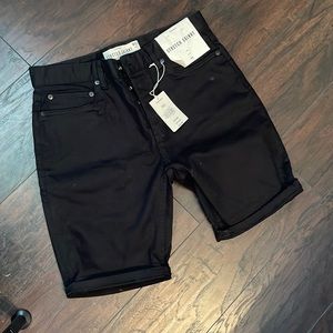 NWT - TOPMAN stretch skinny black shorts -32